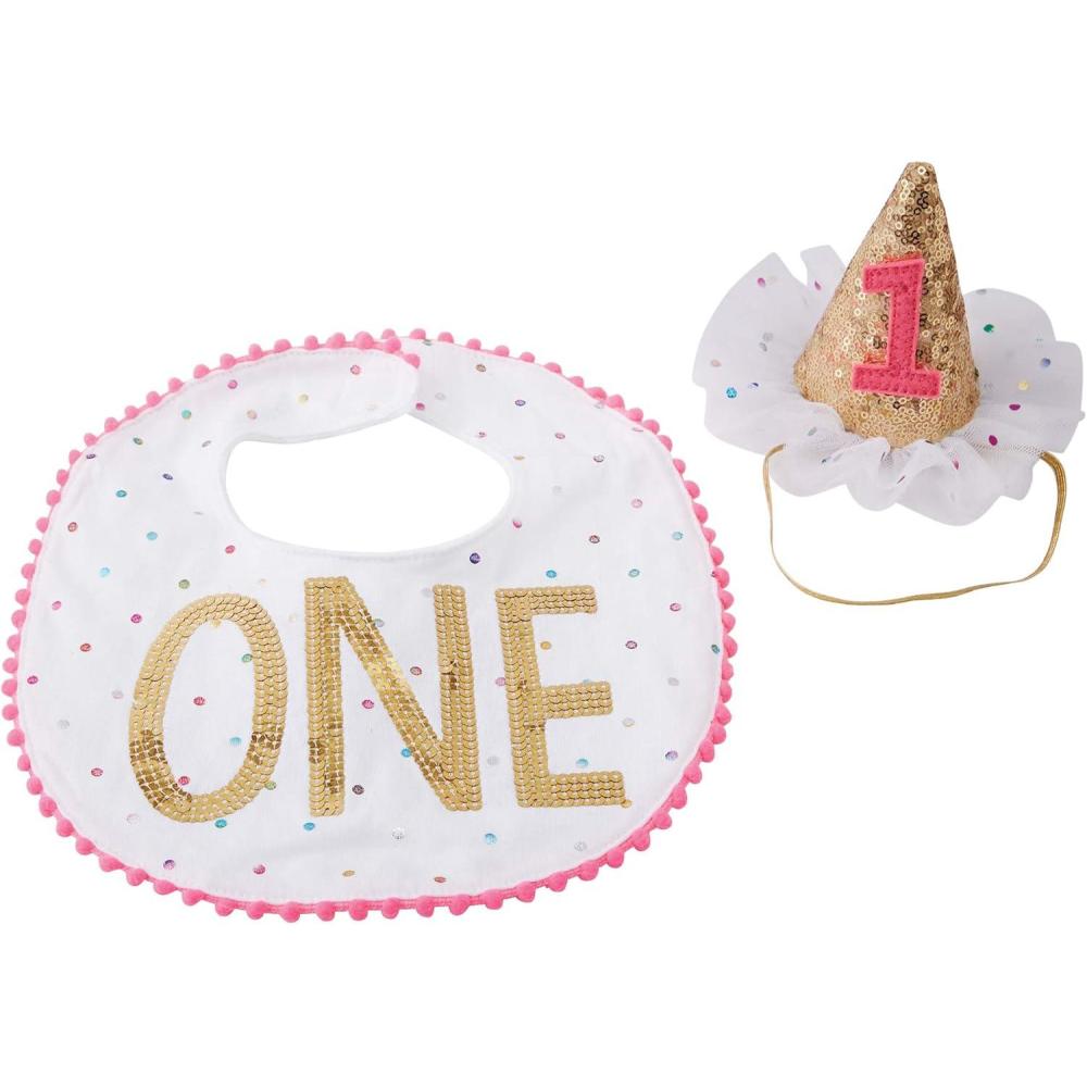 imageMud Pie Baby Boys First Birthday Cake Smashing Set Multi One SizeOne Sequins