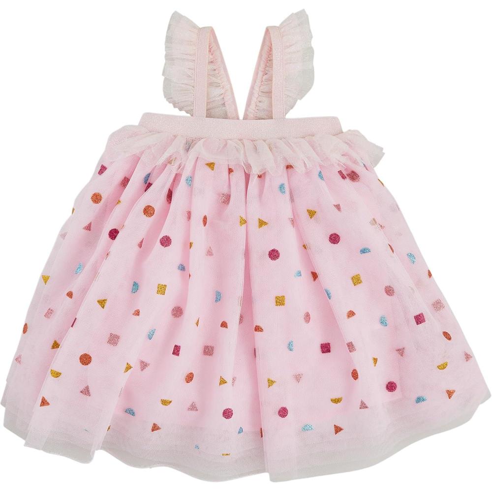 imageMud Pie Baby Girls Childrens Sparkle Mesh Birthday DressPink
