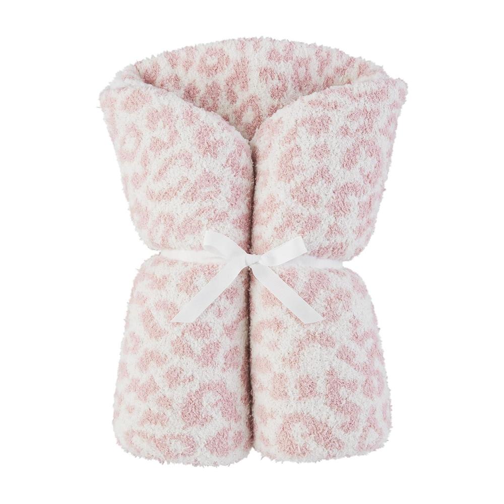 imageMud Pie Baby Girls Nursery Chenille Mat Pink Leopard 34quot Dia