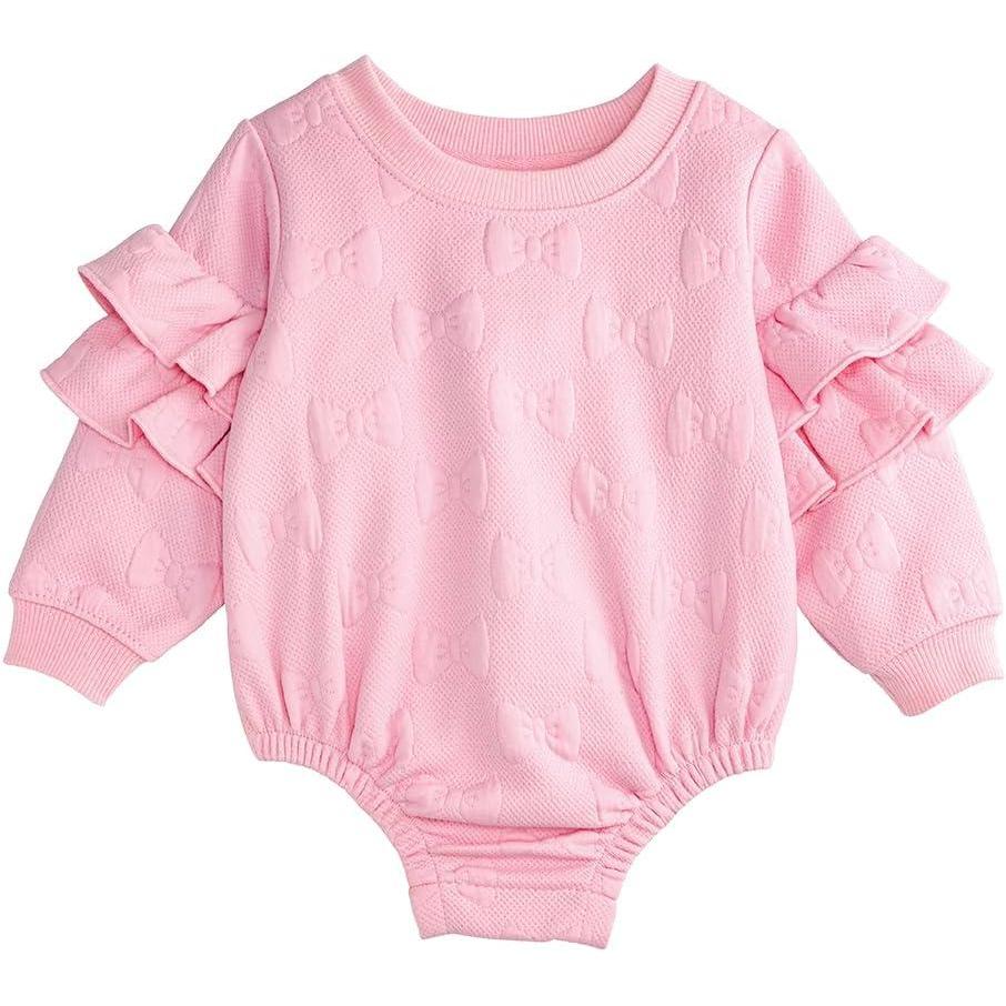 imageMud Pie Baby Quilted Bow Sweatshirt Bubble