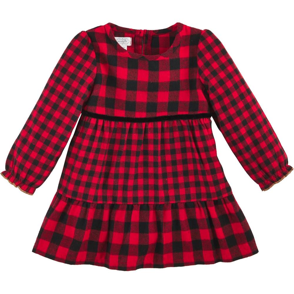 imageMud Pie BabyGirls Girls DressMixed Buffalo Check
