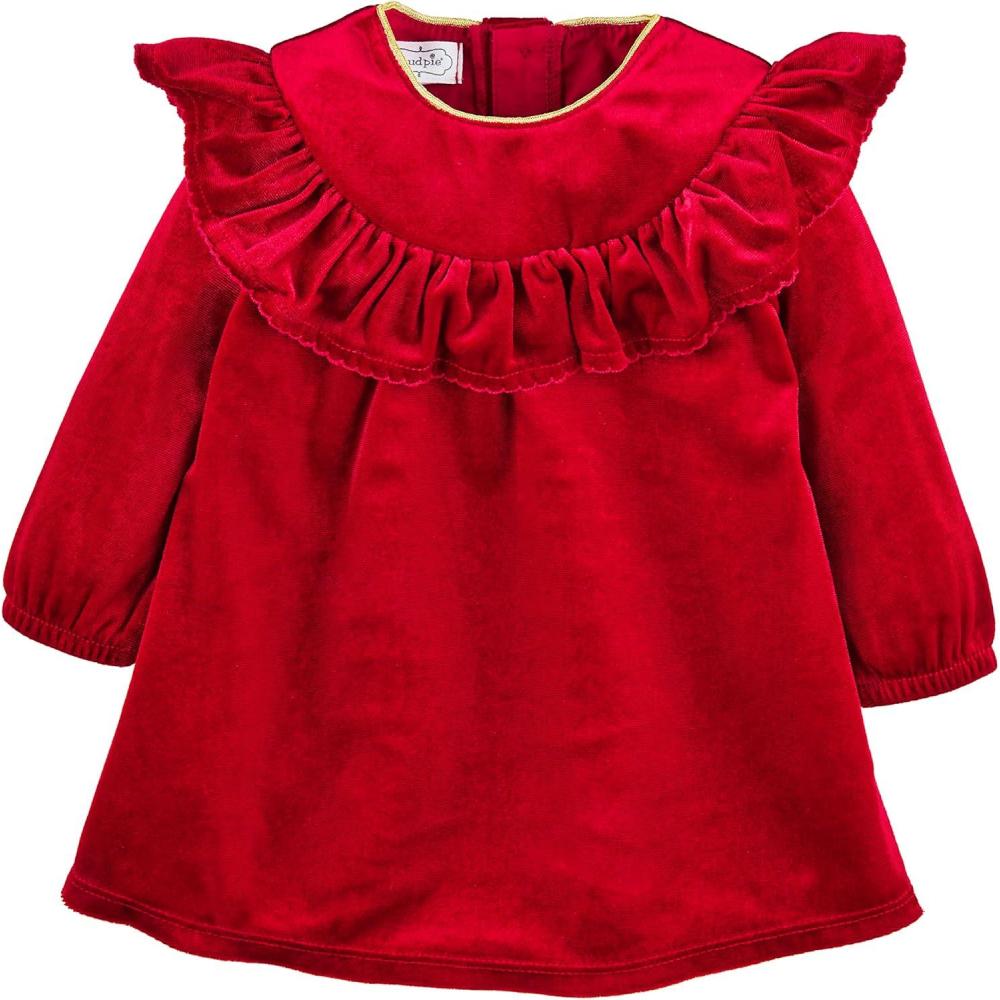 imageMud Pie BabyGirls Girls DressRed Velvet