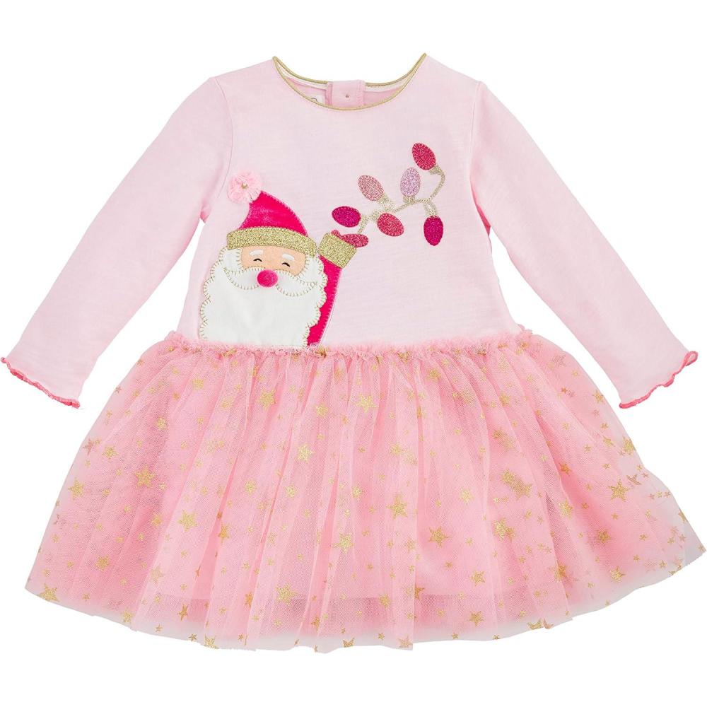 imageMud Pie BabyGirls Girls DressSanta Glitter