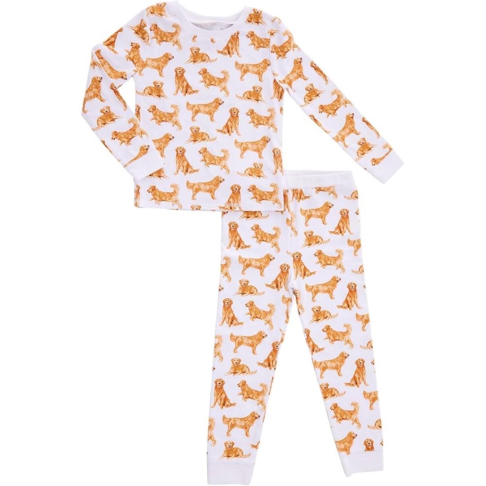 imageMud Pie Childrens Dog Breed Toddler Pajama SetWhite Golden Retriever