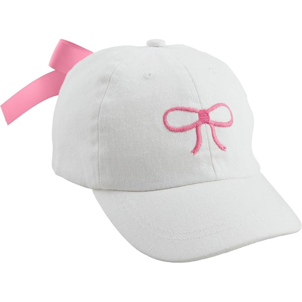 imageMud Pie Childrens Embroidered Hat with BowWhite Bow