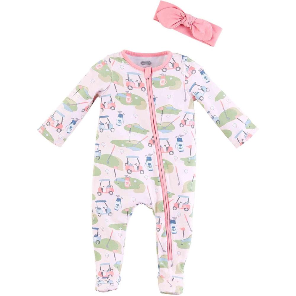 imageMud Pie Childrens Girl Golf Sleeper And HbPink