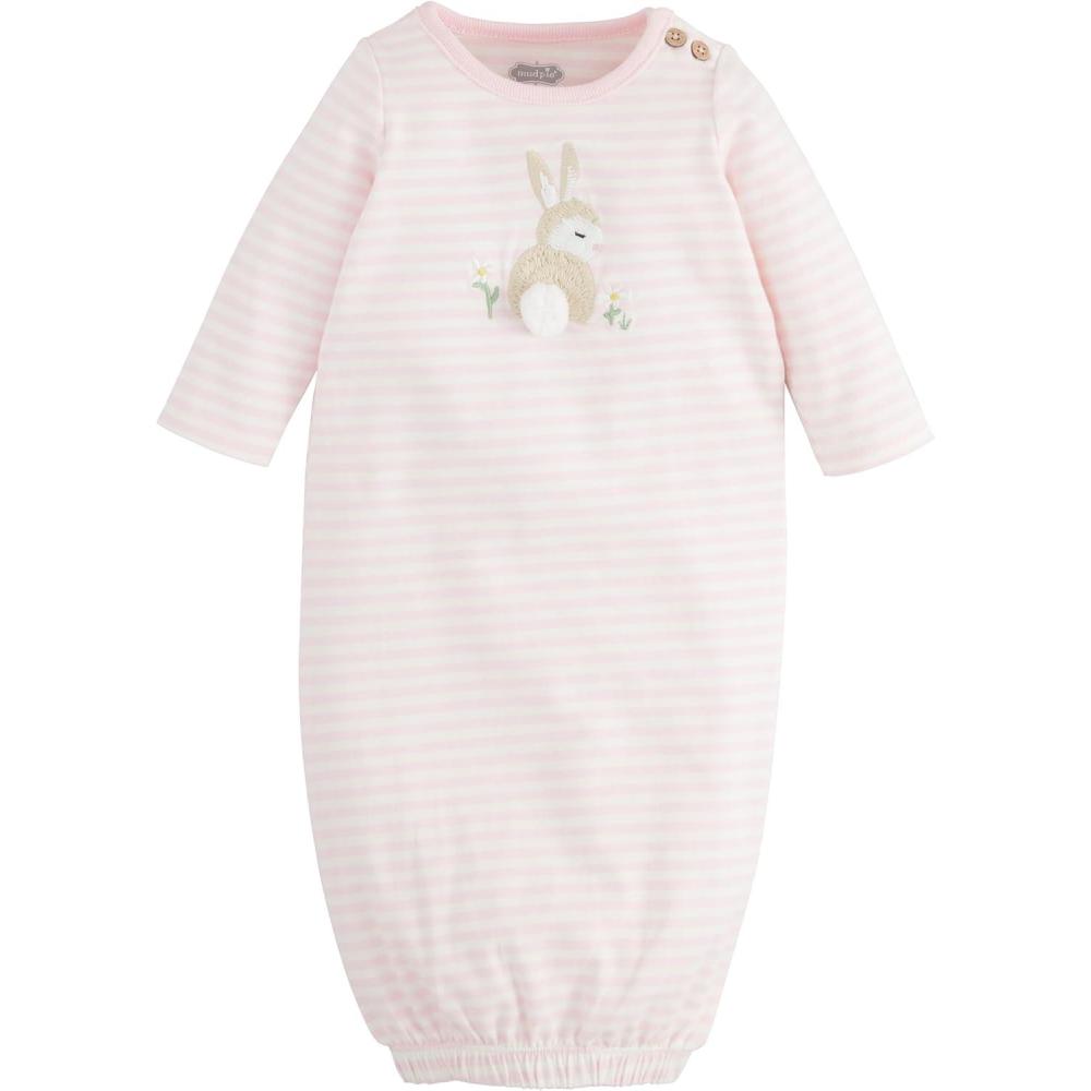 imageMud Pie Childrens Pink Stripe Bunny Gown 03M