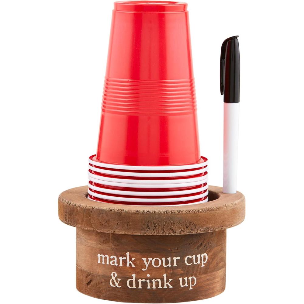 imageMud Pie Disposable Cup and Marker Set Base 3quot x 5 12quot Dia  Cup 18 oz