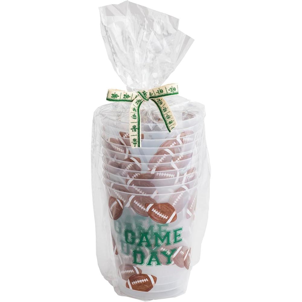 imageMud Pie Football Game Day Tailgate Party Flex Cup SetGame Day