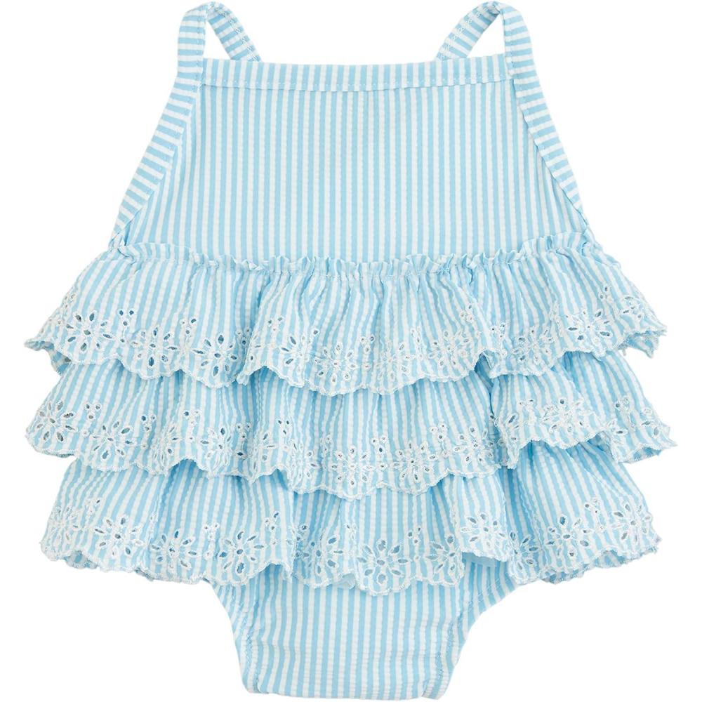 imageMud Pie Girls Baby Eyelet Ruffle OnePieceEyelet Ruffle