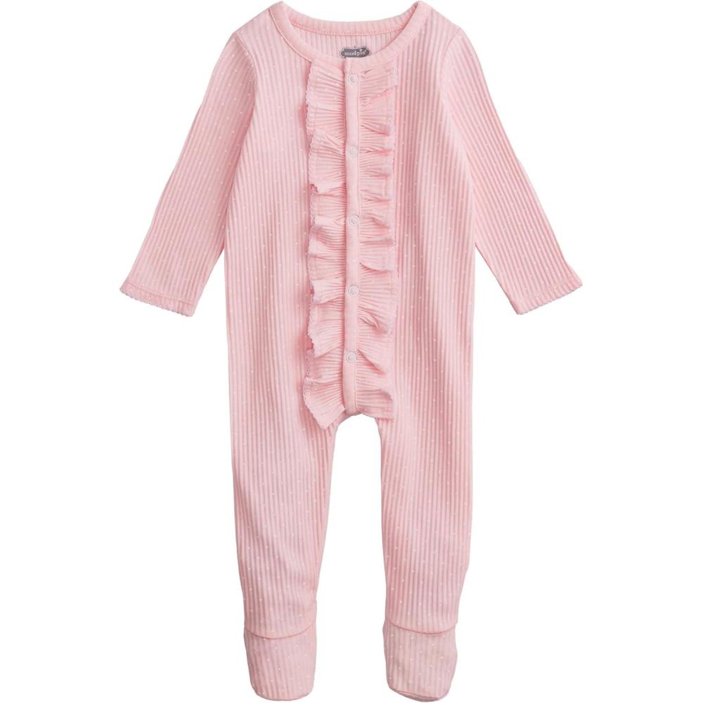 imageMud Pie Girls Baby Pink Dot SleeperPink
