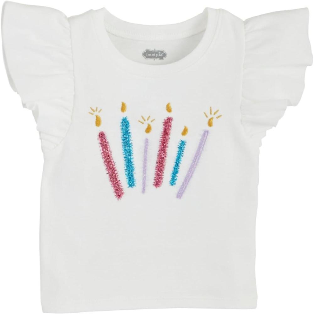 imageMud Pie Girls Childrens Candles Girl Birthday TeeCandles