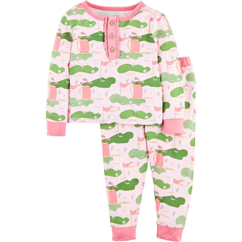 imageMud Pie Girls PajamasPink Golf