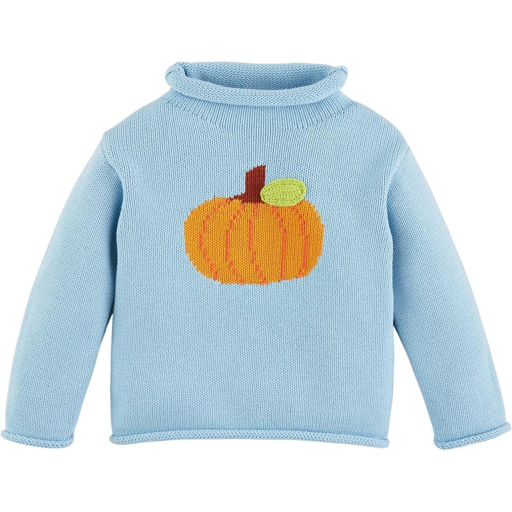 imageMud Pie Kids Children Rollneck SweaterBlue Pumpkin