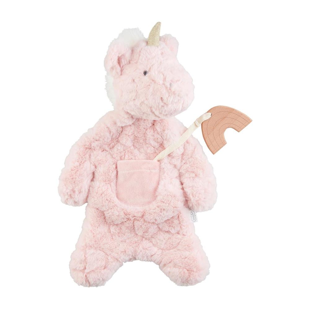 imageMud Pie Kids Unicorn Teether Cuddler 15quot X 8 12quot