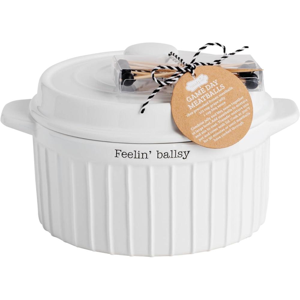 imageMud Pie Meatball Serving Bowl and Toothpick Set