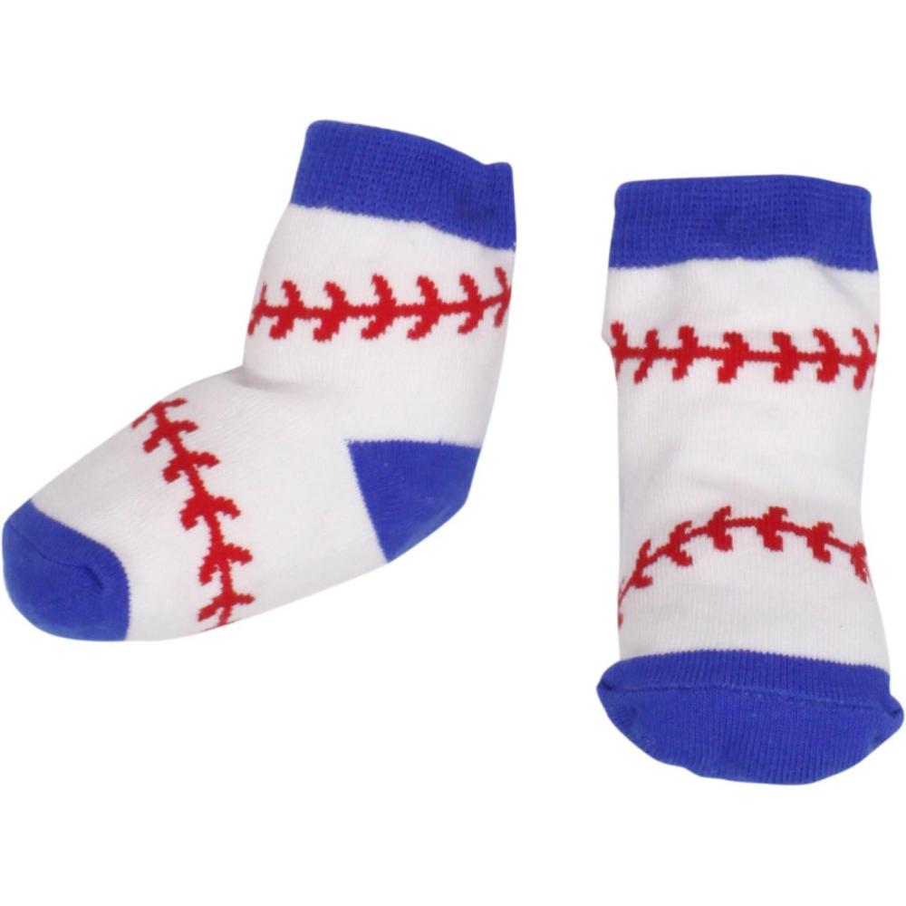 imageMud Pie Newborn BabyBoys Football SocksBaseball