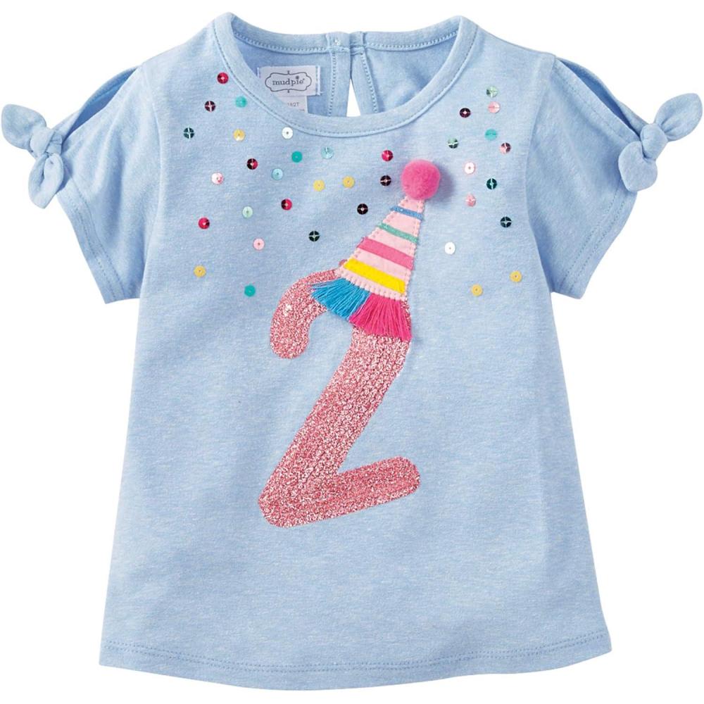 imageMud Pie Two Birthday Tee Blue