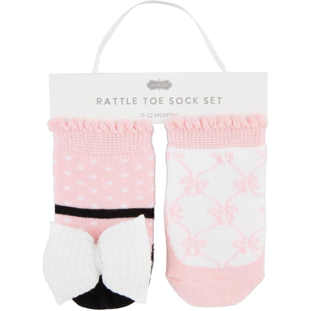 imageMud Pie Unisex Baby SocksGingham Bow