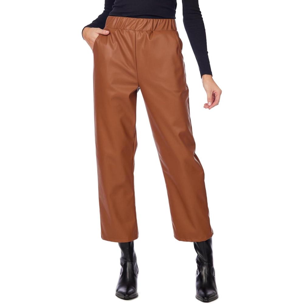 imageMud Pie Womens Ballard Leather PantBrown