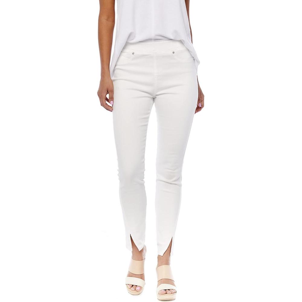 imageMud Pie Womens Frye SlitHem Pull on JeansWhite