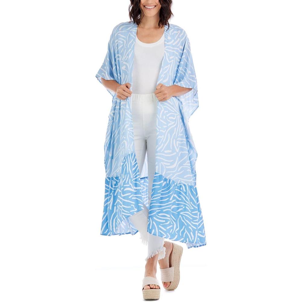 imageMud Pie Womens Lorena KimonoBlue