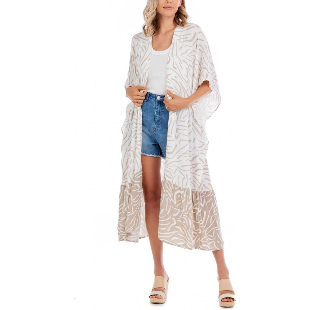 imageMud Pie Womens Lorena KimonoWhite