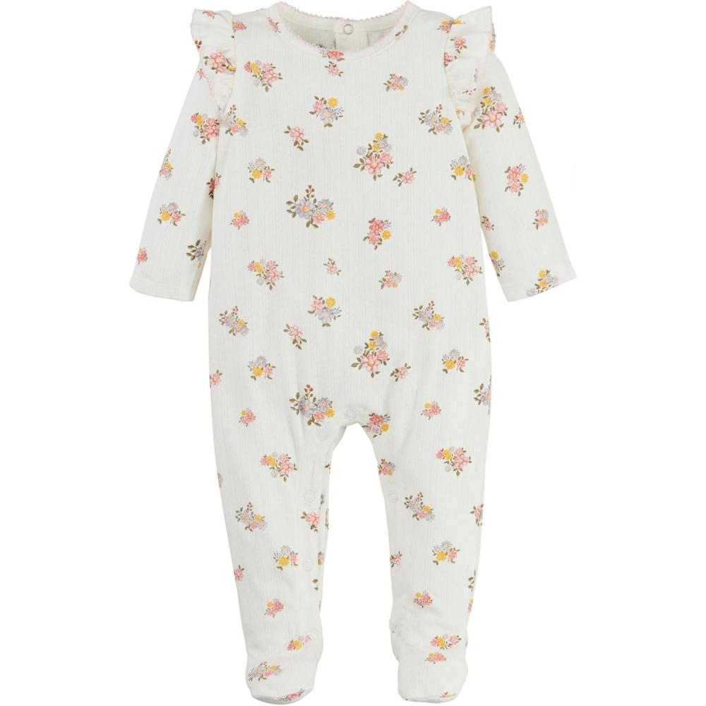 imageMud Pie babygirls Childrens Ivory Pointelle SleeperIvory