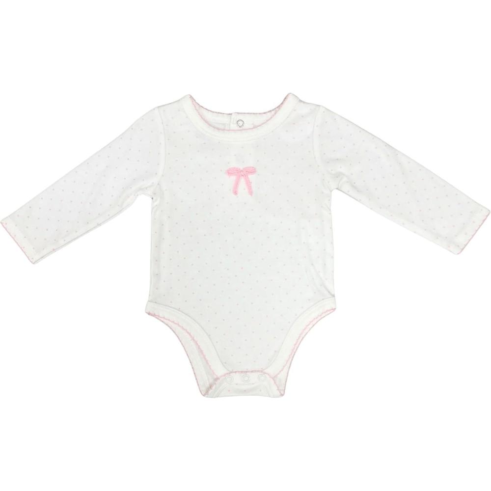 imageMud Pie babygirls Mud Pie Baby Girl Pink Bow CrawlerWhite