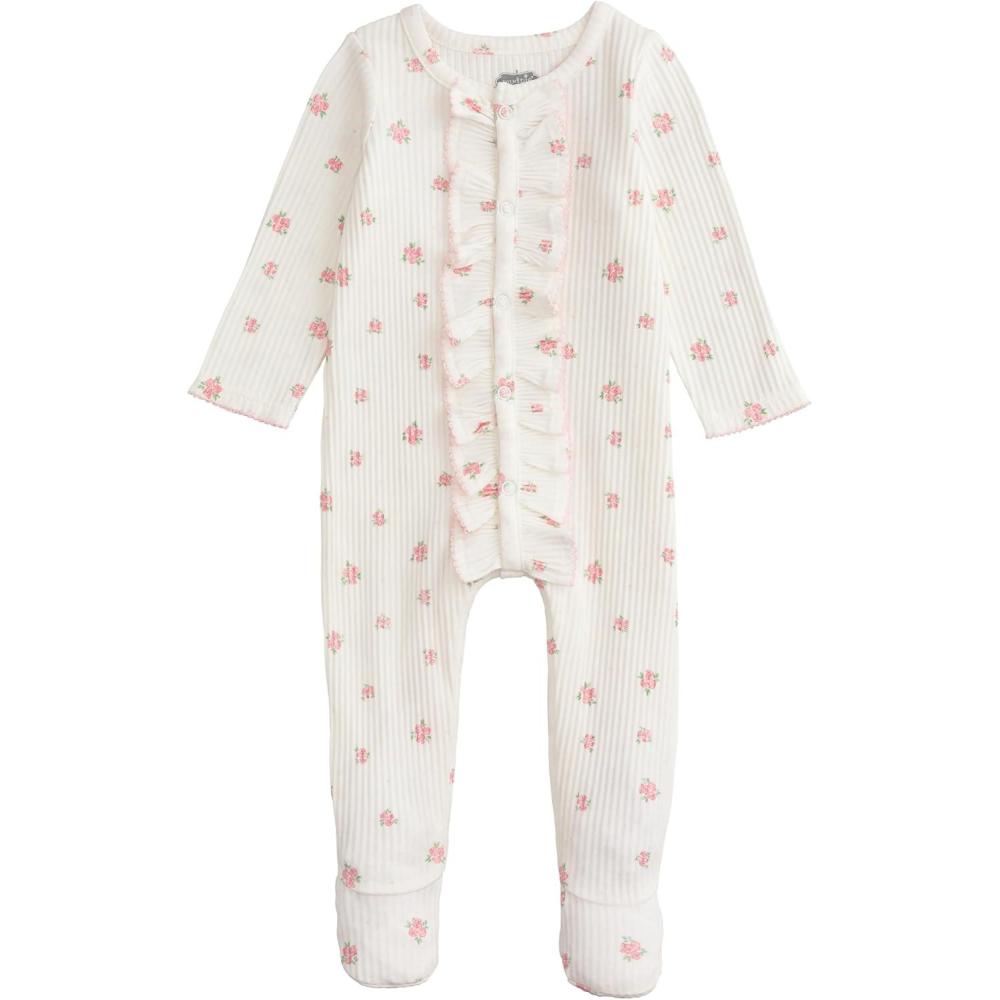 imageMud Pie babygirls Mud Pie Baby Pink Floral SleeperWhite