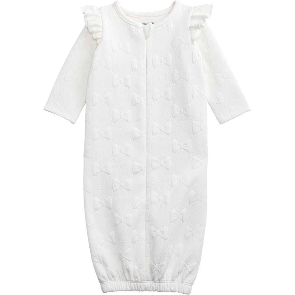 imageMud Pie babygirls Mud Pie Kids Quilted Bow GownWhite