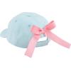 Mud Pie Children’s Embroidered Hat with Bow(Blue Flower)