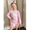 Mud Pie Girls Children’s Pink Bunny Rollneck Sweater(Pink)