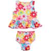 Mud Pie Girls’ Standard Rainbow Reversible Two Piece with Headband(Rainbow Reversible)