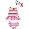 Mud Pie Girls Swimsuit & Headband Set(Popsicle)