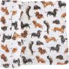 Mud Pie Golden Retriever Print Muslin Baby Swaddle Blanket, 47″ x 47″(Dachshund)