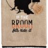 Mud Pie Halloween Embellished Tea Towel, Broom, 26″ x 18″