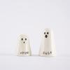 Mud Pie Halloween Ghost Salt & Pepper Set, assembled 3 1/4″ x 4 1/2″(Ghost)
