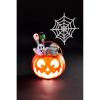 Mud Pie Jack-o’-Lantern Light Up Pumpkin Trick or Treat Bucket, 6.7″ x 6.7″
