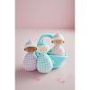 Mud Pie Kids Basket of Baby Dolls; Babies 8″ | Basket 3 3/4″ X 7″ Dia