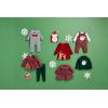 Mud Pie Kids Children Rollneck Santa Sweater(Green Santa)