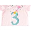 Mud Pie Kids Girls Birthday Tee(Three Birthday Tee)