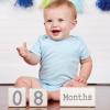 Mud Pie Milestone Blocks, White/Blue(Wood)