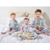 Mud Pie Muslin Swaddle, Milk and Cookies (Blue)(Blue)