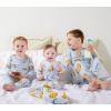 Mud Pie Muslin Swaddle, Milk and Cookies (Blue)(Blue)