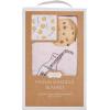 Mud Pie Muslin Swaddle, Milk and Cookies (Blue)(Pink)