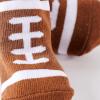 Mud Pie Newborn Baby-Boys Football Socks(Brown)
