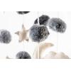 Mud Pie Pom Pom Stars and Clouds Celestial Crib Mobile – White and Grey, White/Grey(Grey/White)