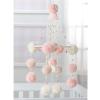 Mud Pie Pom Pom Stars and Clouds Celestial Crib Mobile – White and Grey, White/Grey(Pink)