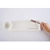 Mud Pie Secret Family Recipe White Ceramic Tray with Dip Cup, 4 1/2″ x 15″ | Spreader 5 1/2″